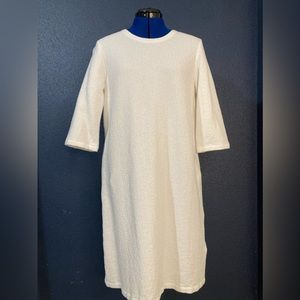 Eileen Fisher sheath tunic/dress, size large, white